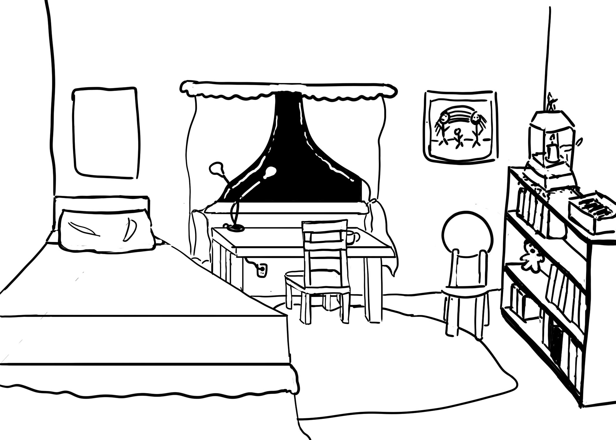Bedroom concept drawing