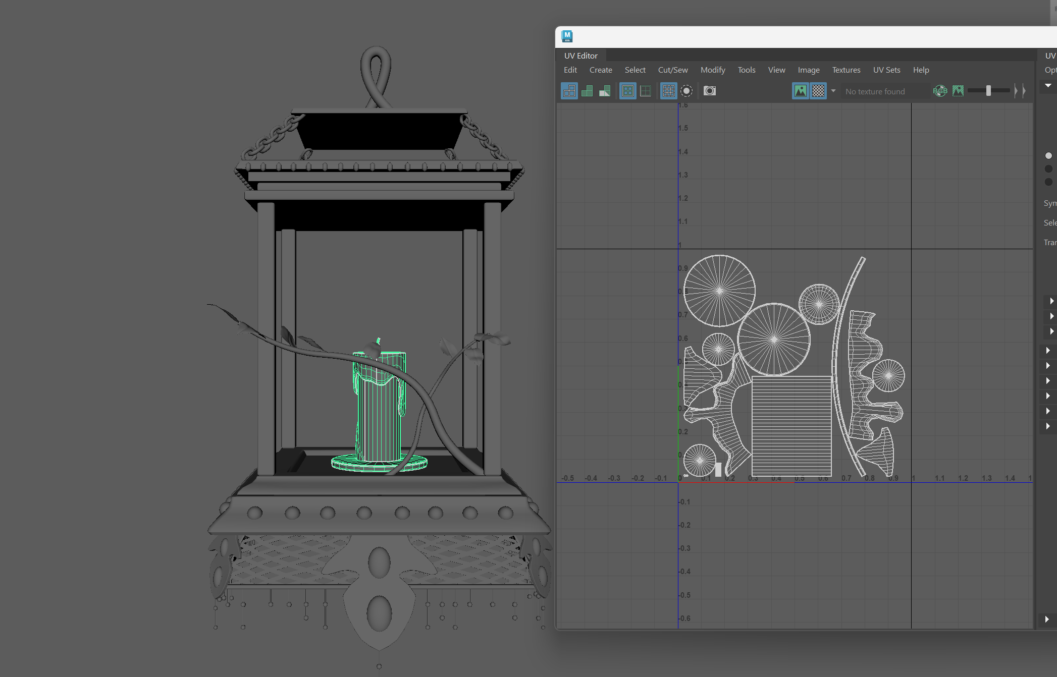 Lantern model and UV layout