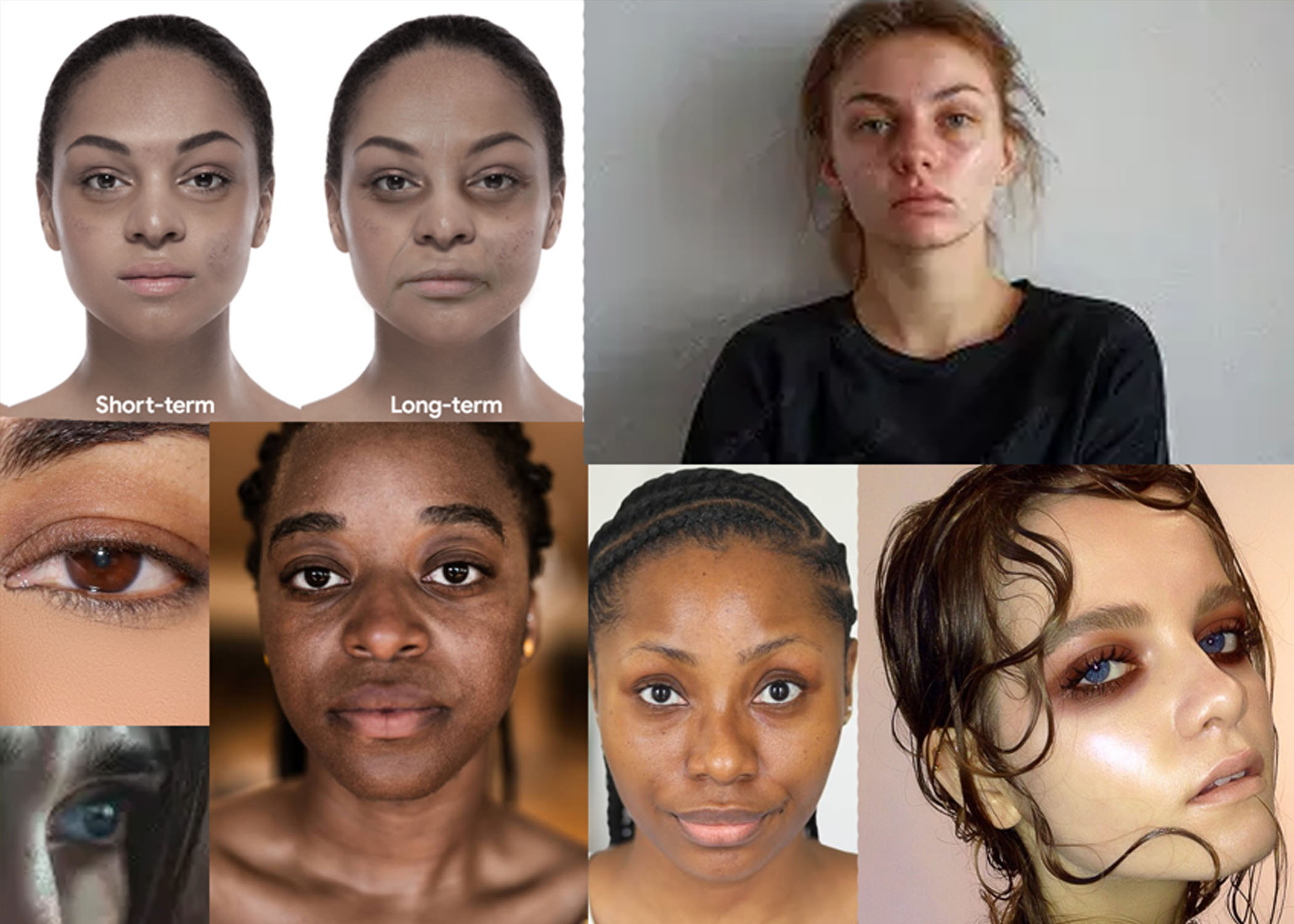 Makeup and fatigue mood board