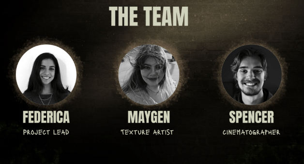 The Last of Us recreation team: Federica, Maygen, and Spencer