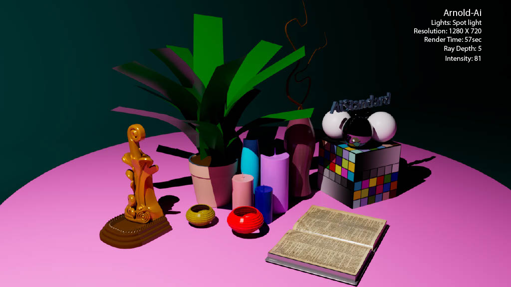 Arnold AI Standard lighting and rendering study