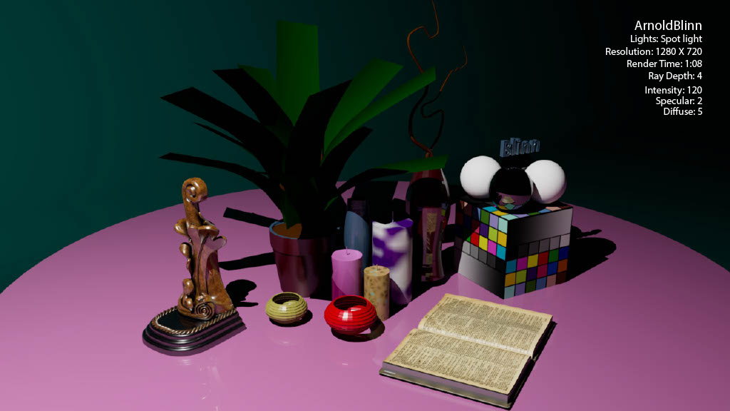 Arnold Blinn lighting and rendering study