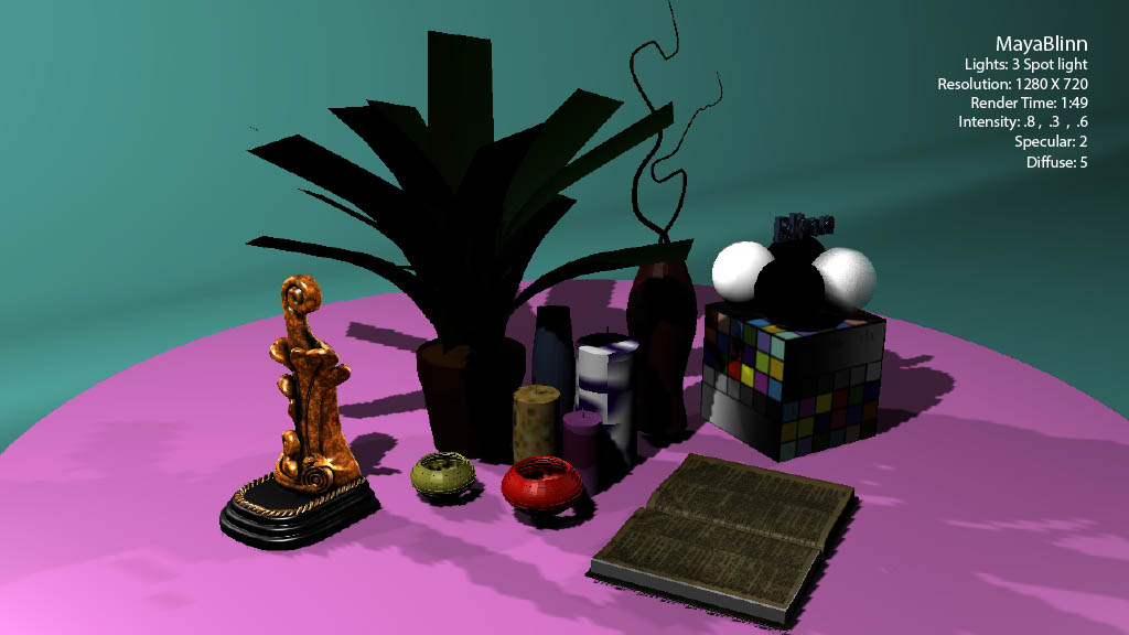 Maya Blinn lighting and rendering study