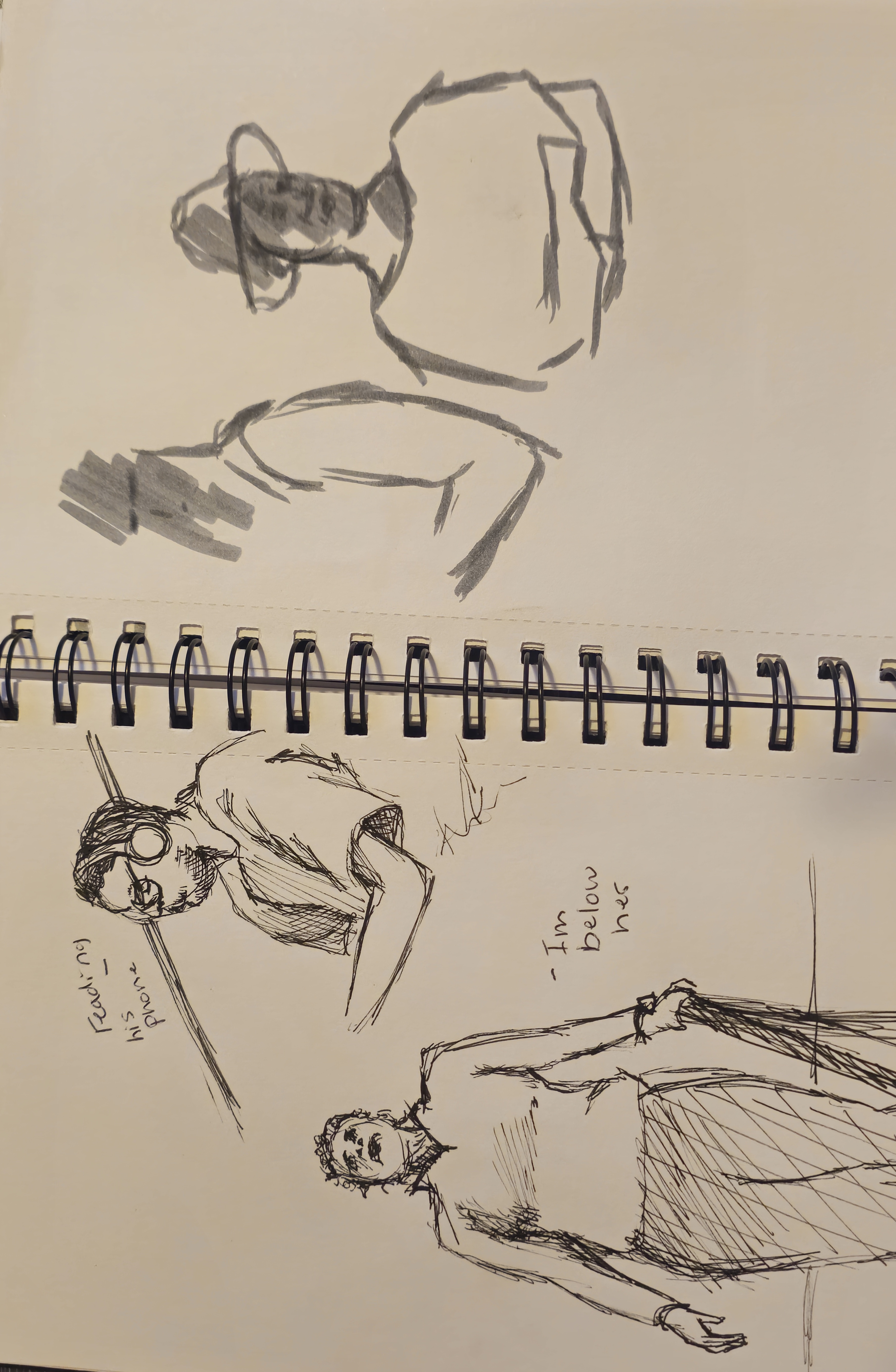 Sketchbook studies of figures and gestures
